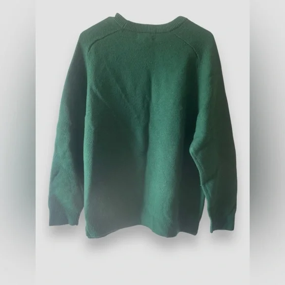 American Eagle AE77 Women’s 100% Wool Sweater Size Medium Relaxed Fit Green NWT - Picture 7 of 7